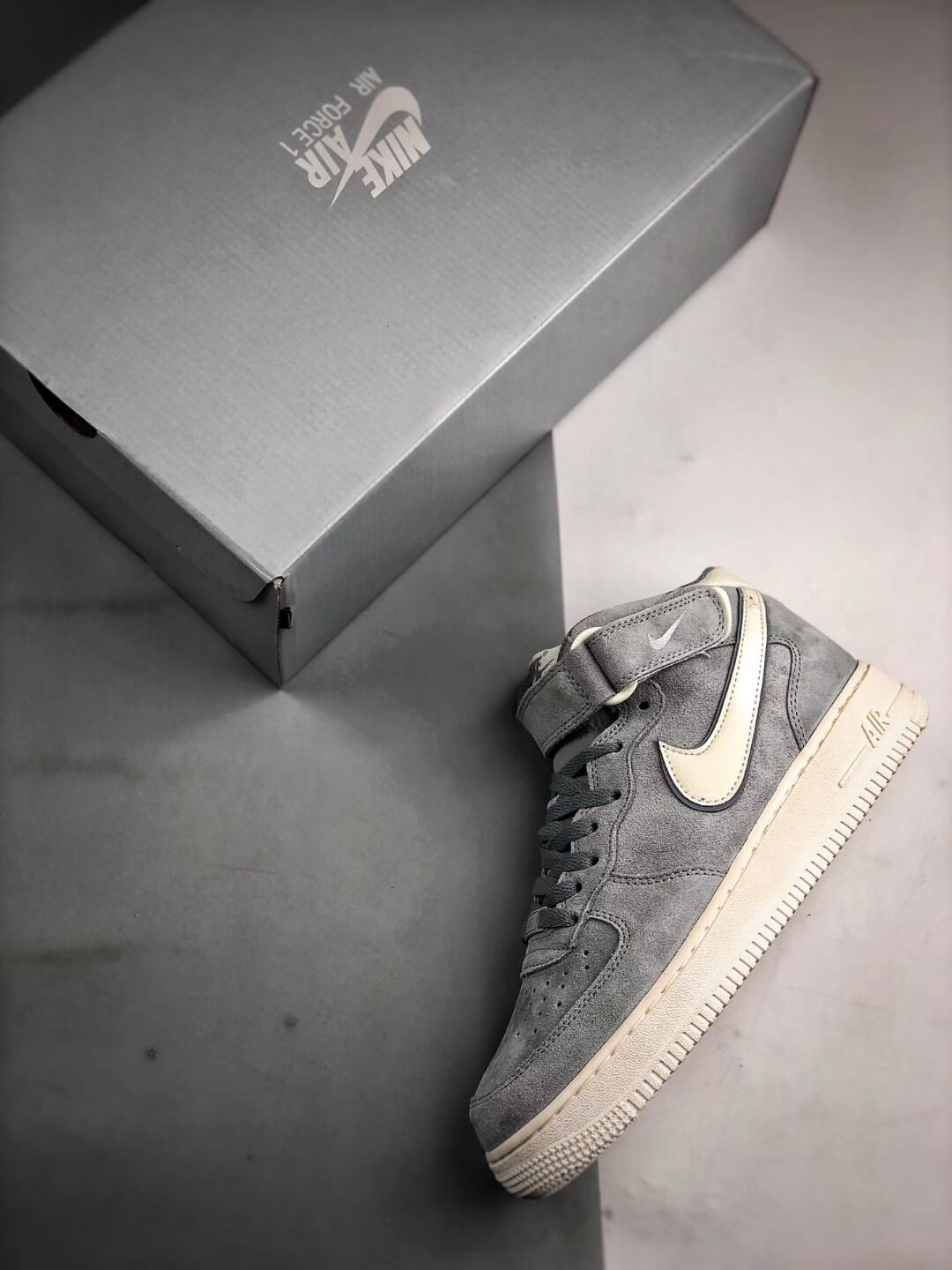 grey suede nike trainers