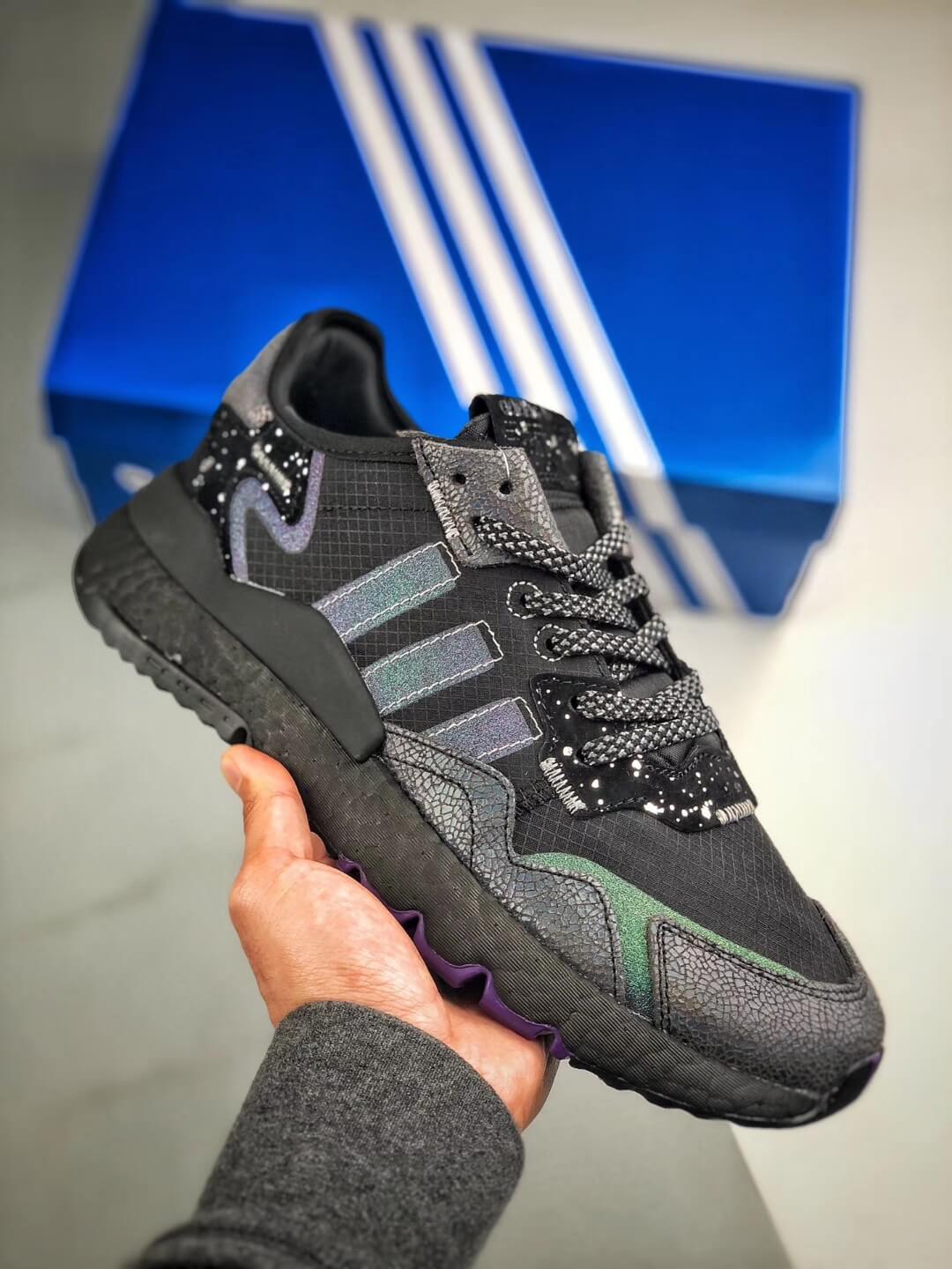 adidas nite jogger black reflective