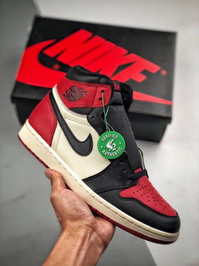 The Air Jordan 1 Retro High OG Bred Toe Best Quality RepSneaker 01