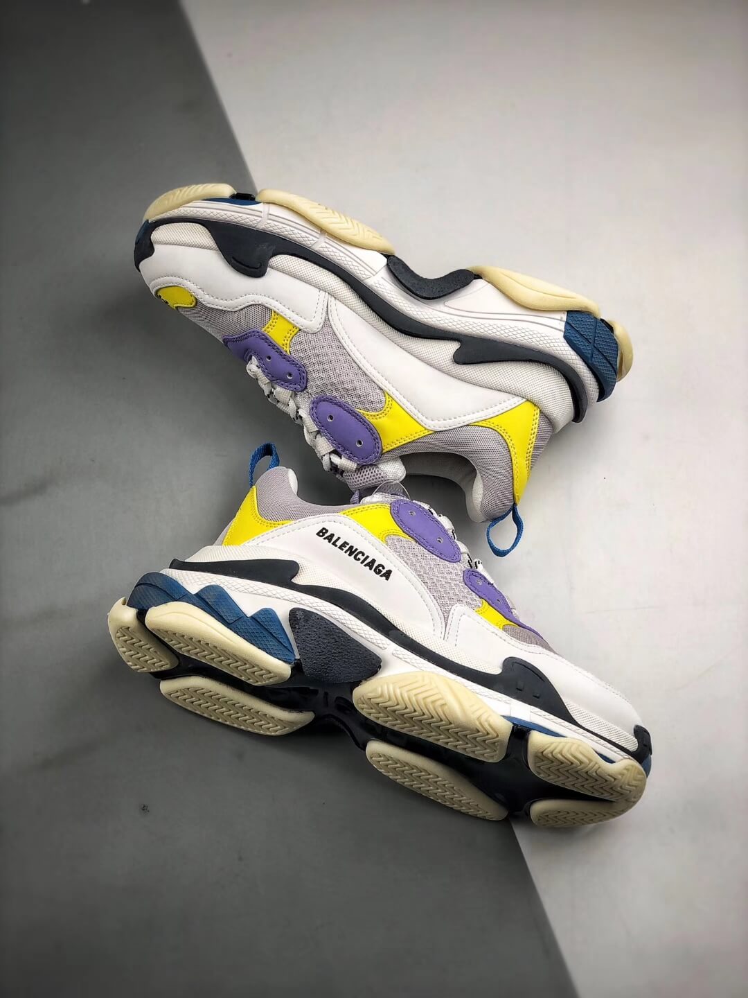 purple and yellow balenciaga