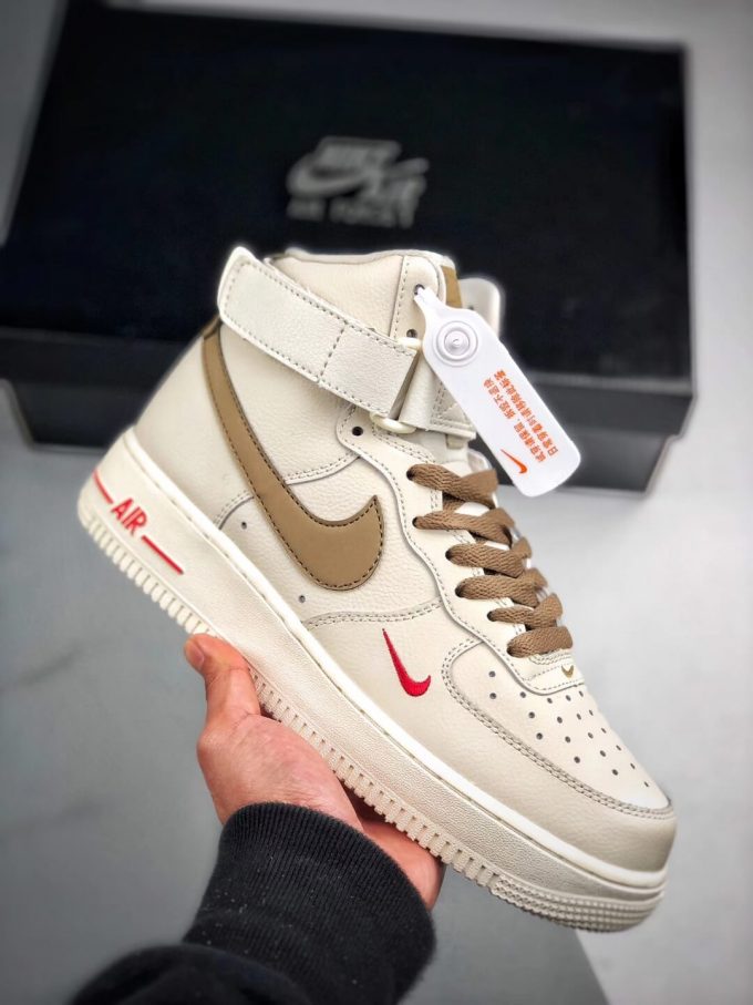 The Nike Air Force 1 Hi Yohood Rice White Rice Blanc High Top RFID Tag Sneaker RepShoes 01