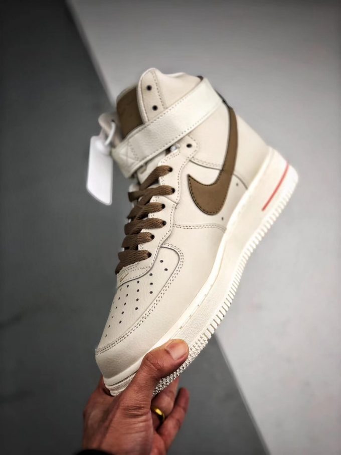 The Nike Air Force 1 Hi Yohood Rice White Rice Blanc High Top RFID Tag Sneaker RepShoes 04