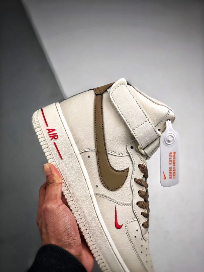 The Nike Air Force 1 Hi Yohood Rice White Rice Blanc High Top RFID Tag Sneaker RepShoes 05