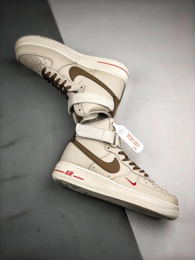 The Nike Air Force 1 Hi Yohood Rice White Rice Blanc High Top RFID Tag Sneaker RepShoes 08