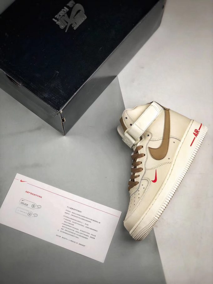 The Nike Air Force 1 Hi Yohood Rice White Rice Blanc High Top RFID Tag Sneaker RepShoes 09