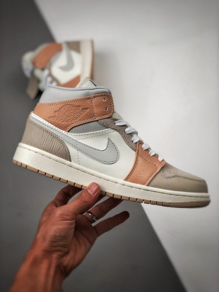 The Air Jordan 1 Mid ‘Milan’ City Pack Beige Leather Upper Tan Suede ...