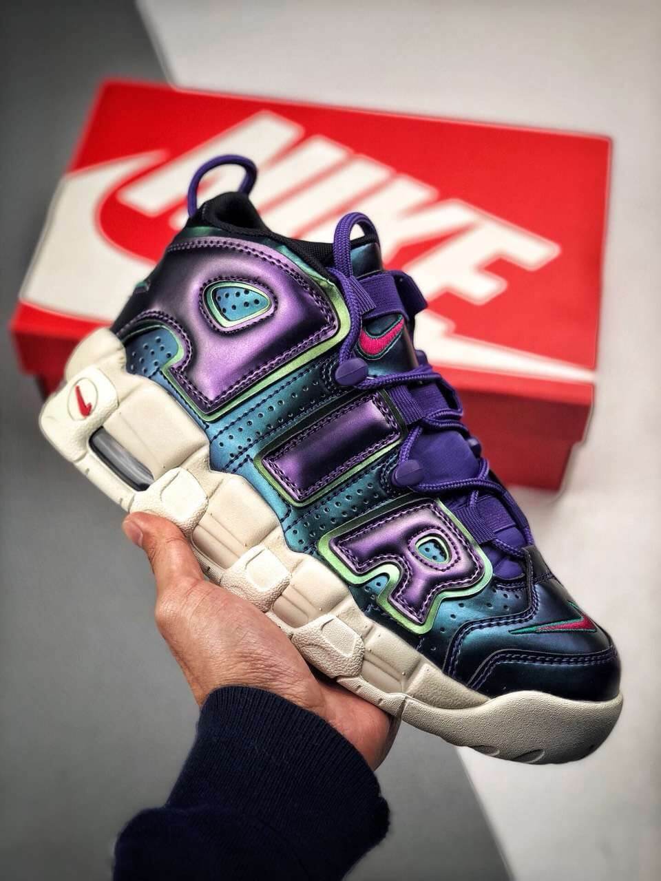 nike air more uptempo iridescent purple