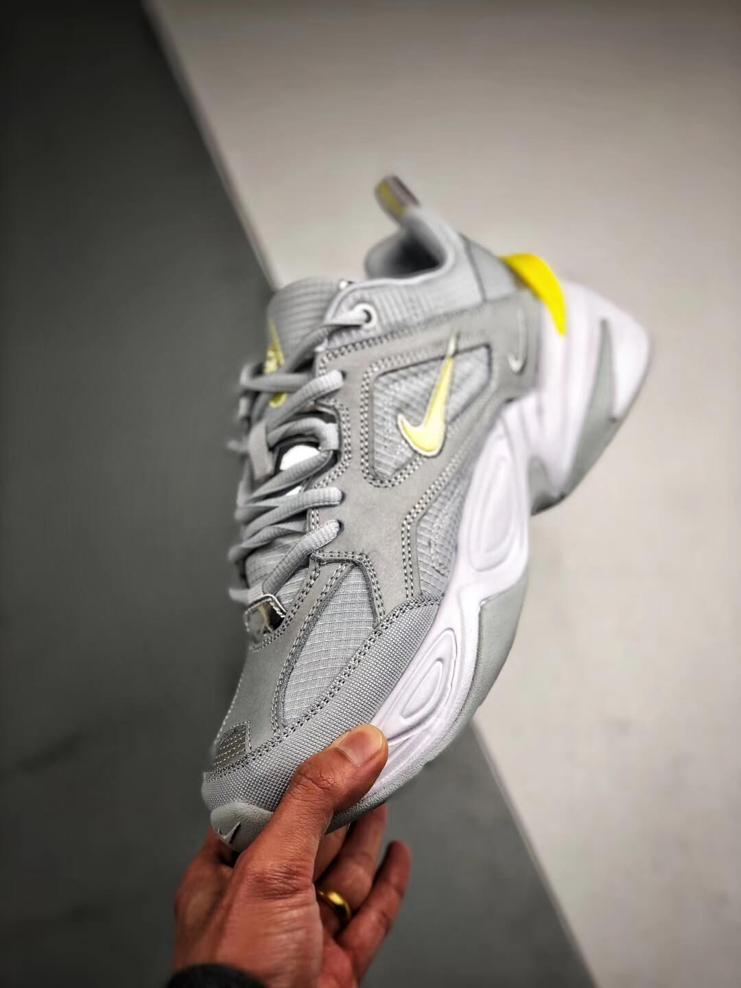 nike m2k tekno black yellow
