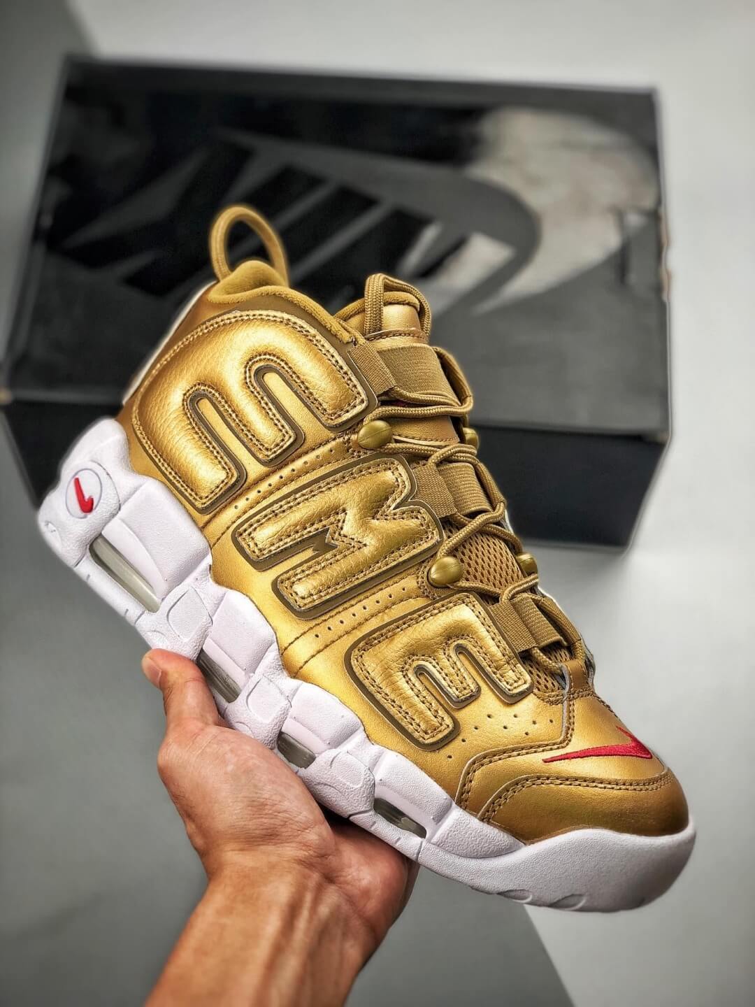 uptempo x supreme gold