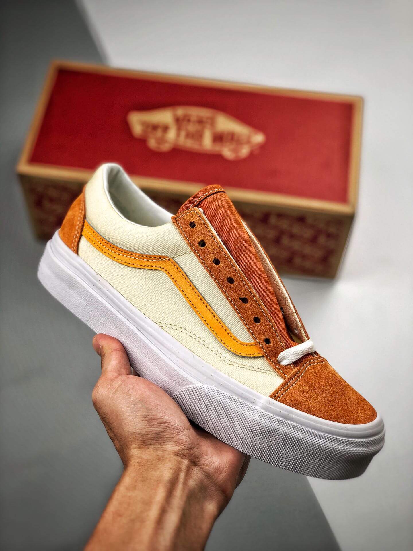 vans style 36 retro amberglow gold skate shoes