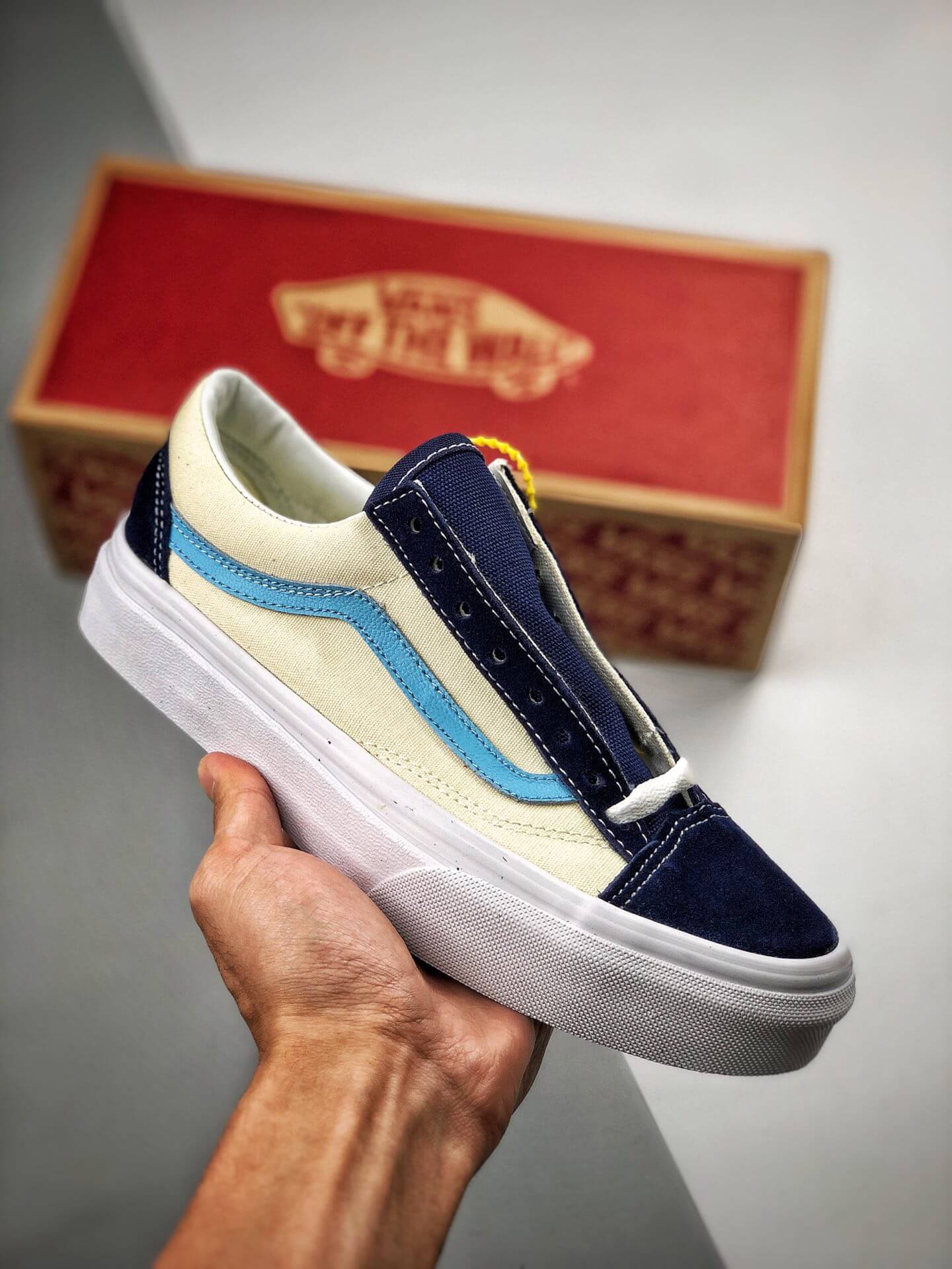 vans retro sport style 36 gibraltar sea & cameo blue shoes