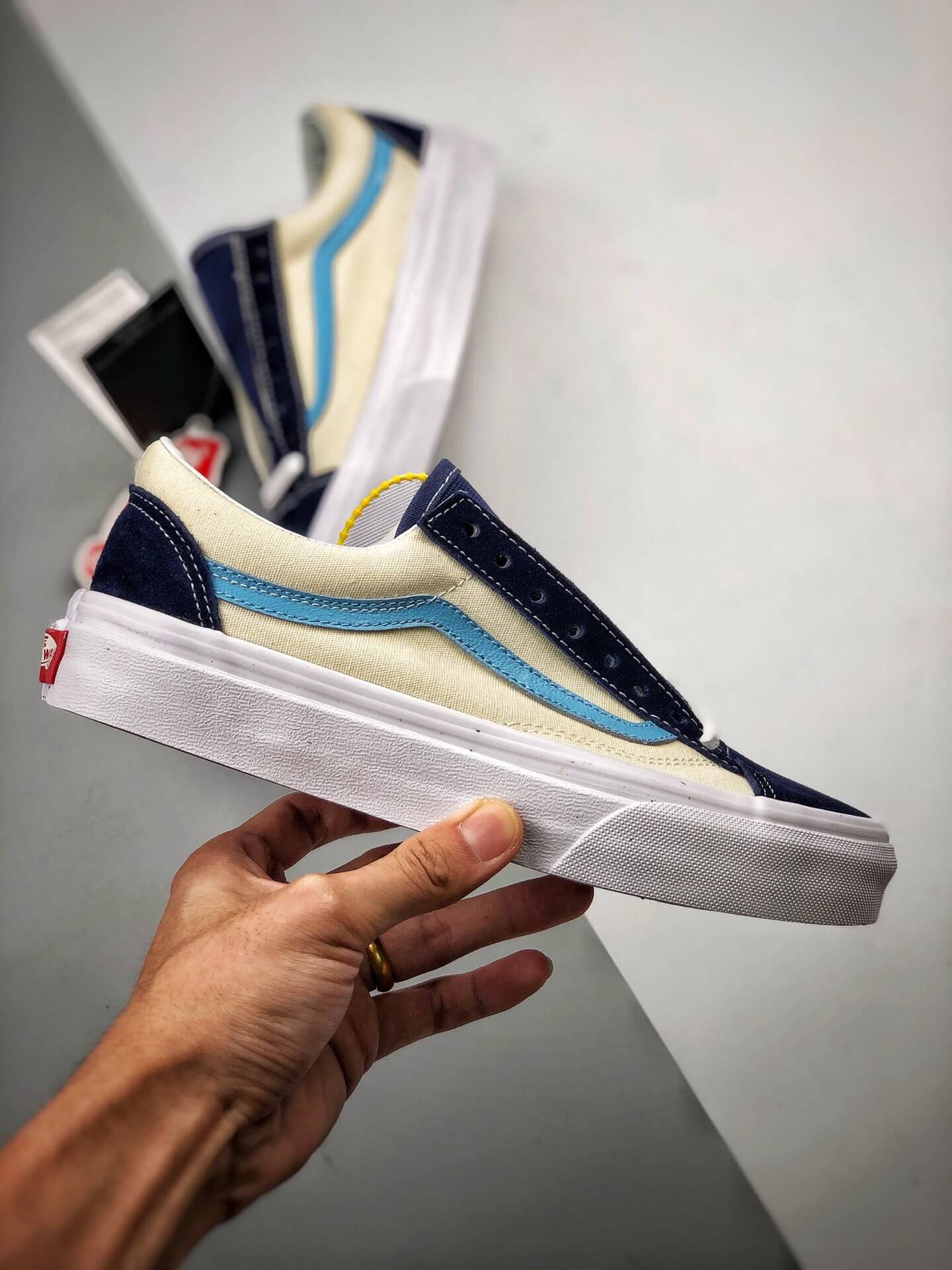 vans retro sport style 36 gibraltar sea & cameo blue shoes