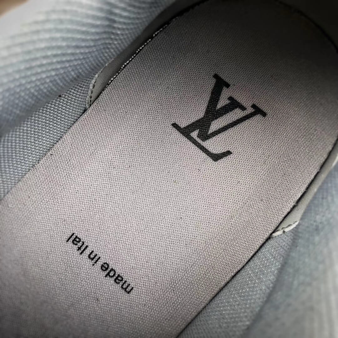 The Virgil Abloh Louis Vuitton LV Trainer Sneaker Boot Black Grey RepSneaker 13