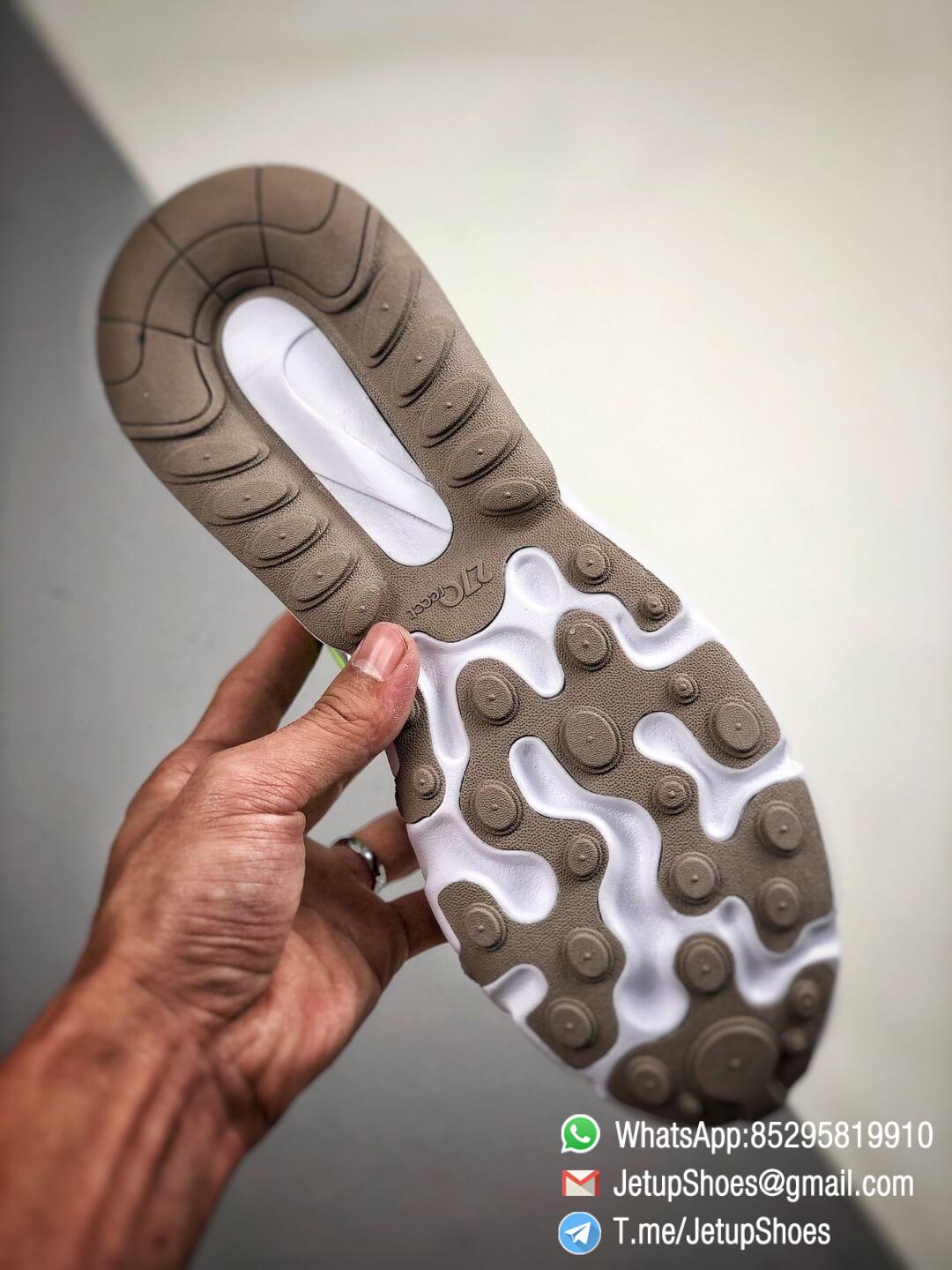 The Nike Air Max 270 React White Grey Silver Green RepSneaker Summit White Upper Grey Fringe Greey Nike Logo 06 The Nike Air Max 270 React White Grey Silver Green RepSneaker Summit White Upper Grey Fringe Greey Nike Logo 06