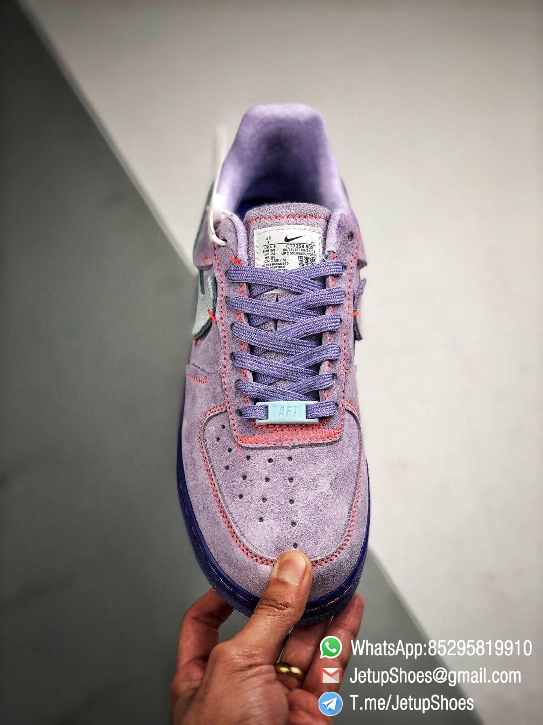 The Nike Wmns Air Force 1 Low LX Purple Agate Suede Upper Orange Stitches Ocean Blue Outsoles Repsneaker 03 The Nike Wmns Air Force 1 Low LX Purple Agate Suede Upper Orange Stitches Ocean Blue Outsoles Repsneaker 03