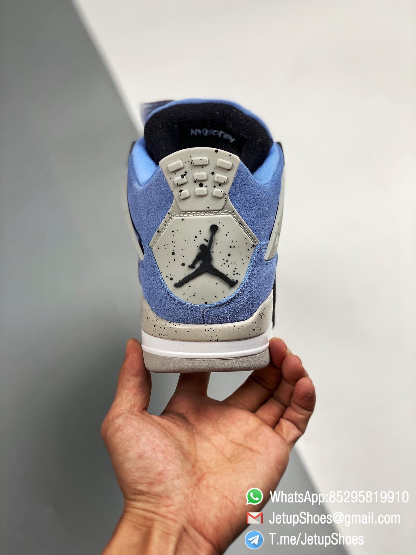 Air Jordan 4 Retro University Blue Suede Upper Tech Grey SKU CT8527 400 Top Rep Snkrs 06 Air Jordan 4 Retro University Blue Suede Upper Tech Grey SKU CT8527 400 Top Rep Snkrs 06
