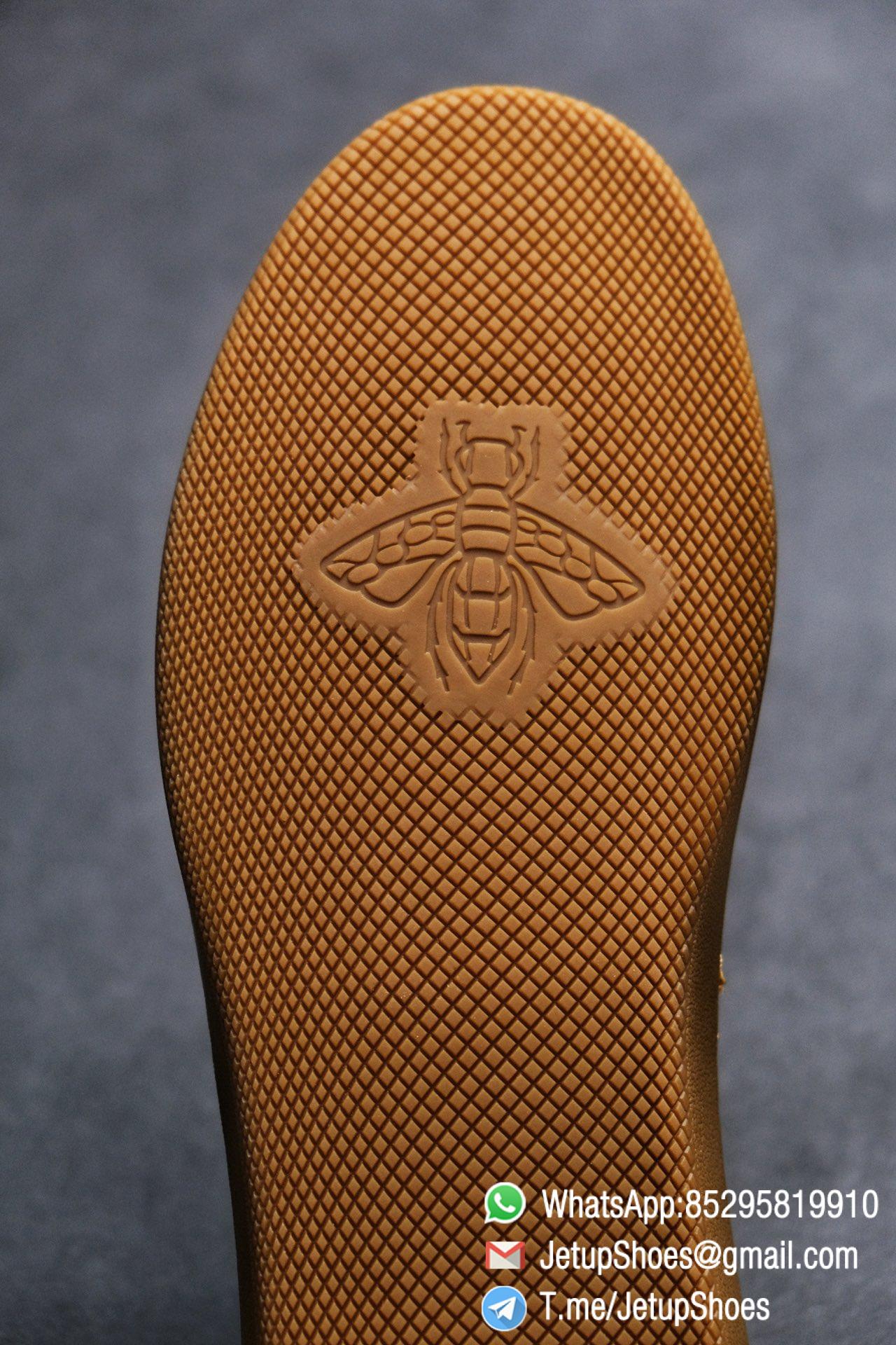 Gucci JBG Leather And Suede Sneaker Brown White Upper Lace Guard White Green Red Embroidered GG Rubber Sole 07 Gucci JBG Leather And Suede Sneaker Brown White Upper Lace Guard White Green Red Embroidered GG Rubber Sole 07