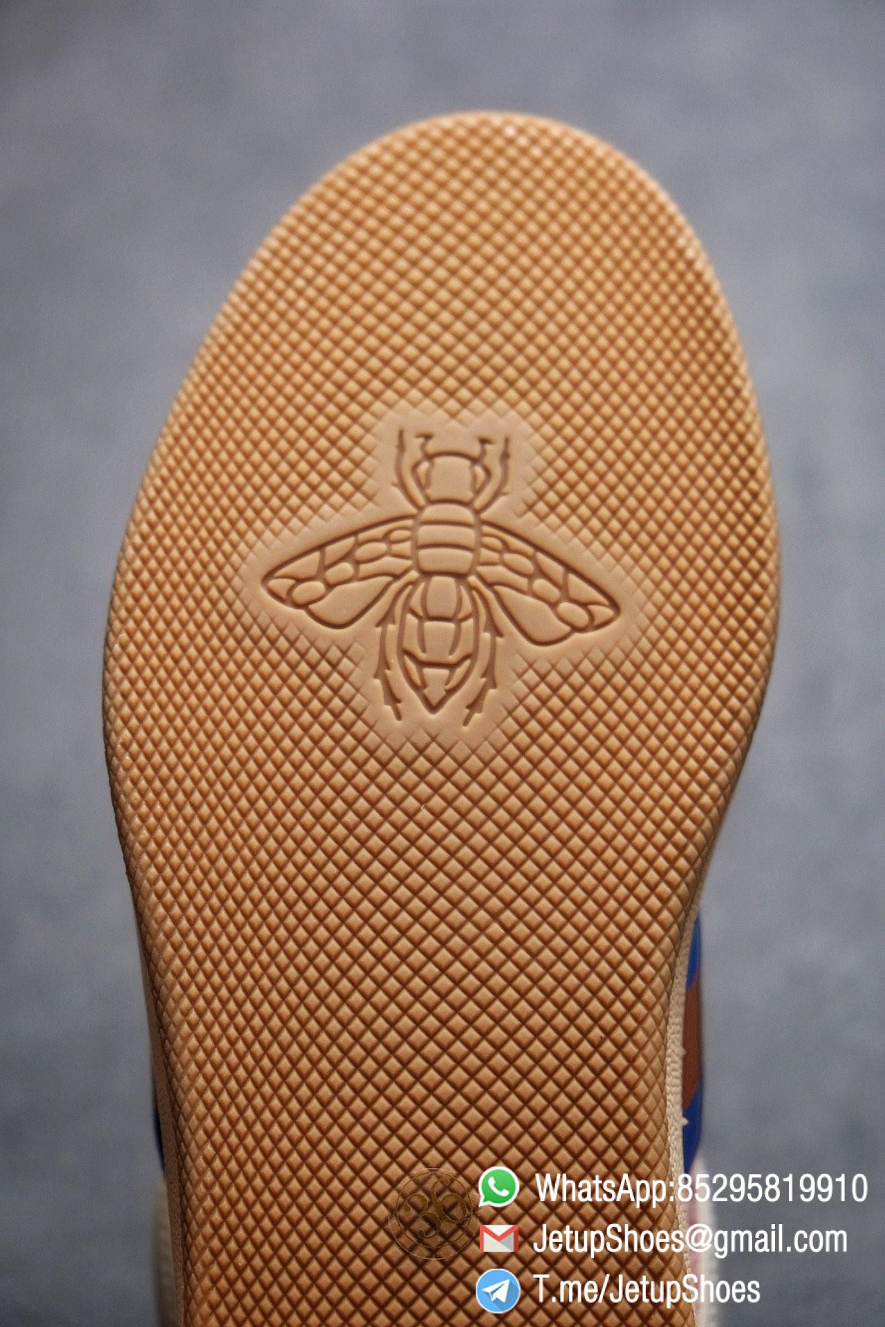 Gucci Women's Pink Screener Leather Sneaker Butter Leather Blue and orange Web effect GG Canvas Vintage Sneakers 017