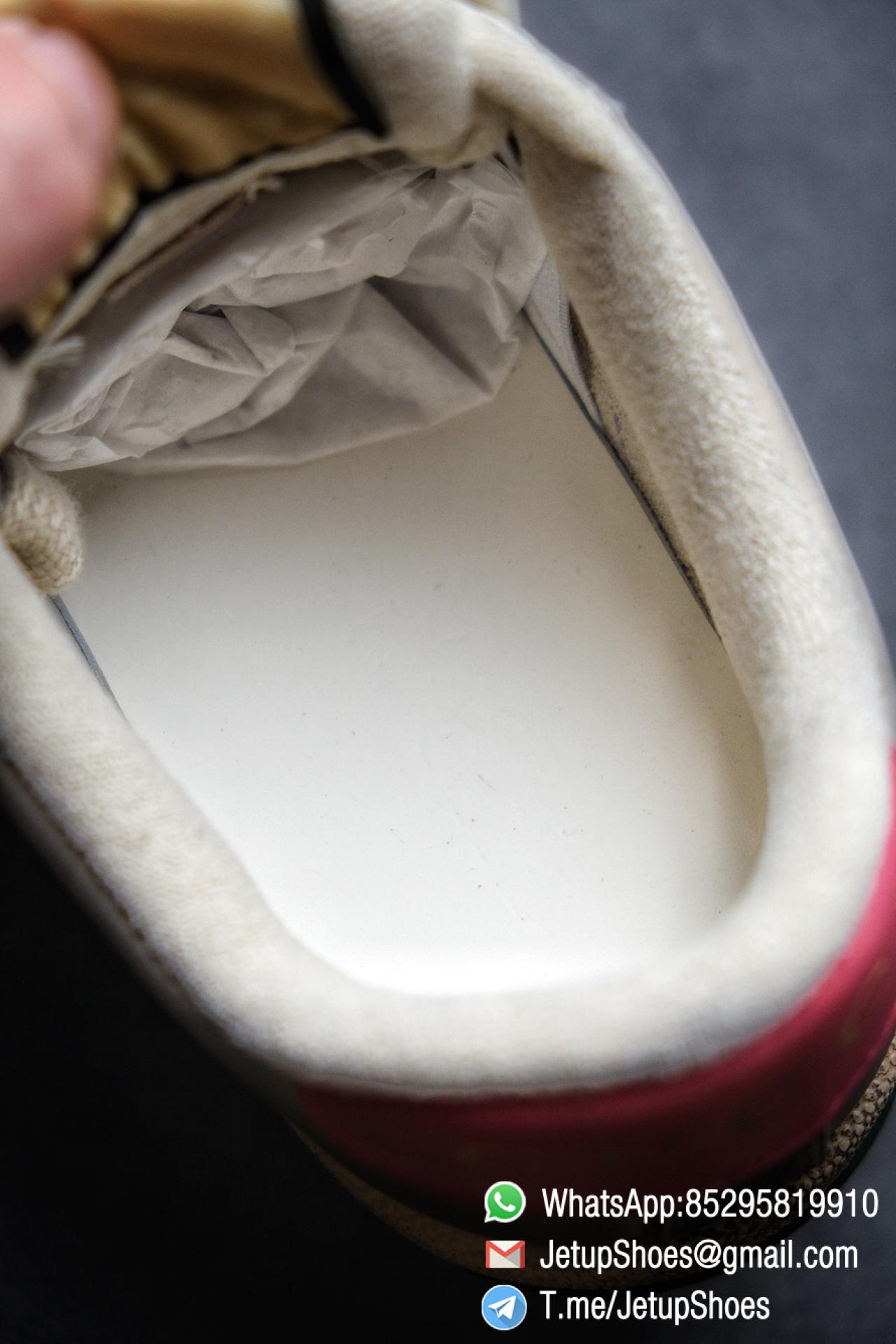 Gucci Women's Screener leather sneaker Butter Leather with Beige & Ebony Original GG Canvas Vintage Sneakers 014