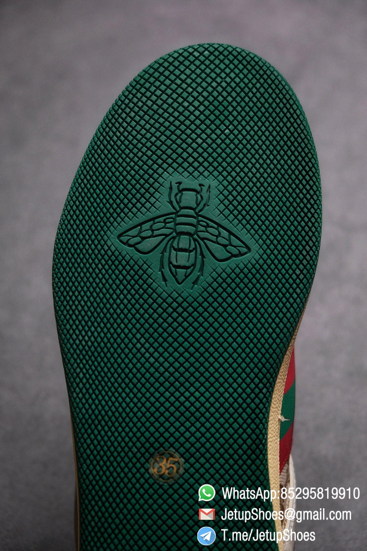 Gucci Women's Screener leather sneaker Butter Leather with Beige & Ebony Original GG Canvas Vintage Sneakers 016