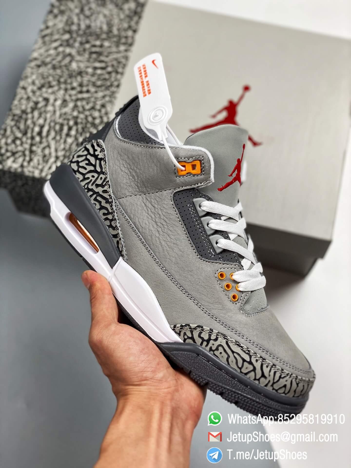 Repsneakers Air Jordan 3 Retro Cool Grey Sku Ct8532 012 Grey Leather Upper Best Replica Sneakers The Quality Replica Sneakers Supplier In China