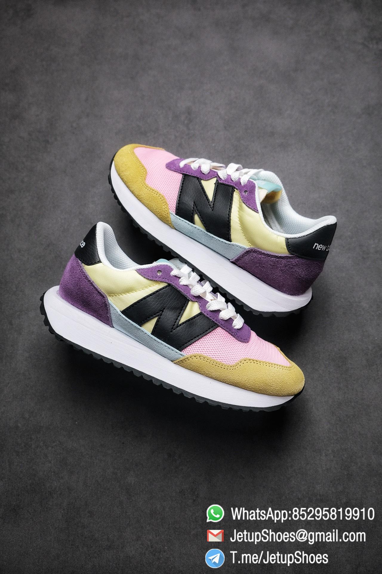 Best Replica 2021 New Balance 237 Yellow Purple Pink SKU MS237LB3 High Quality Running Shoes 01