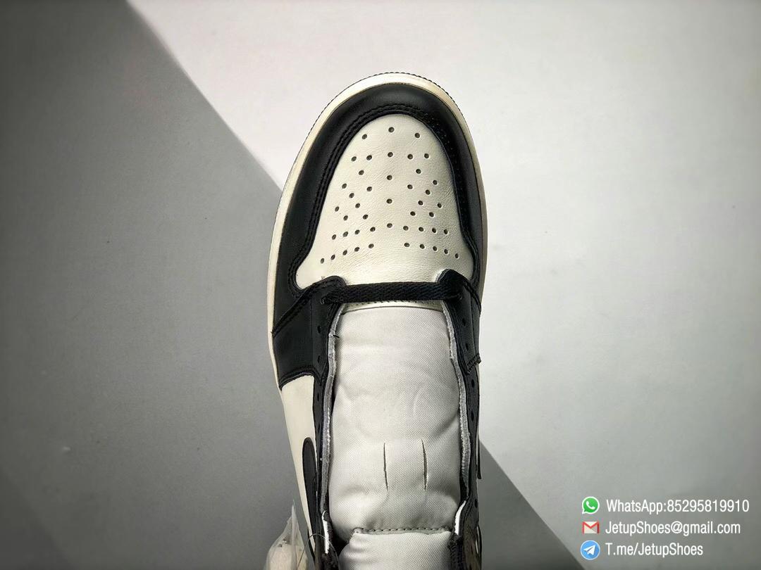 Best Replica Air Jordan 1 Retro High OG Dark Mocha Off white Leather Base and Black Overylays Top Quality Sneakers 08