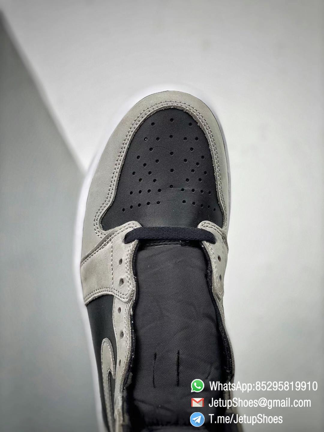 Best Replica Air Jordan 1 Retro High OG Shadow 2.0 Black Leather Upper Grey Suede Overlays RepSnkrs 011 Best Replica Air Jordan 1 Retro High OG Shadow 2.0 Black Leather Upper Grey Suede Overlays RepSnkrs 011