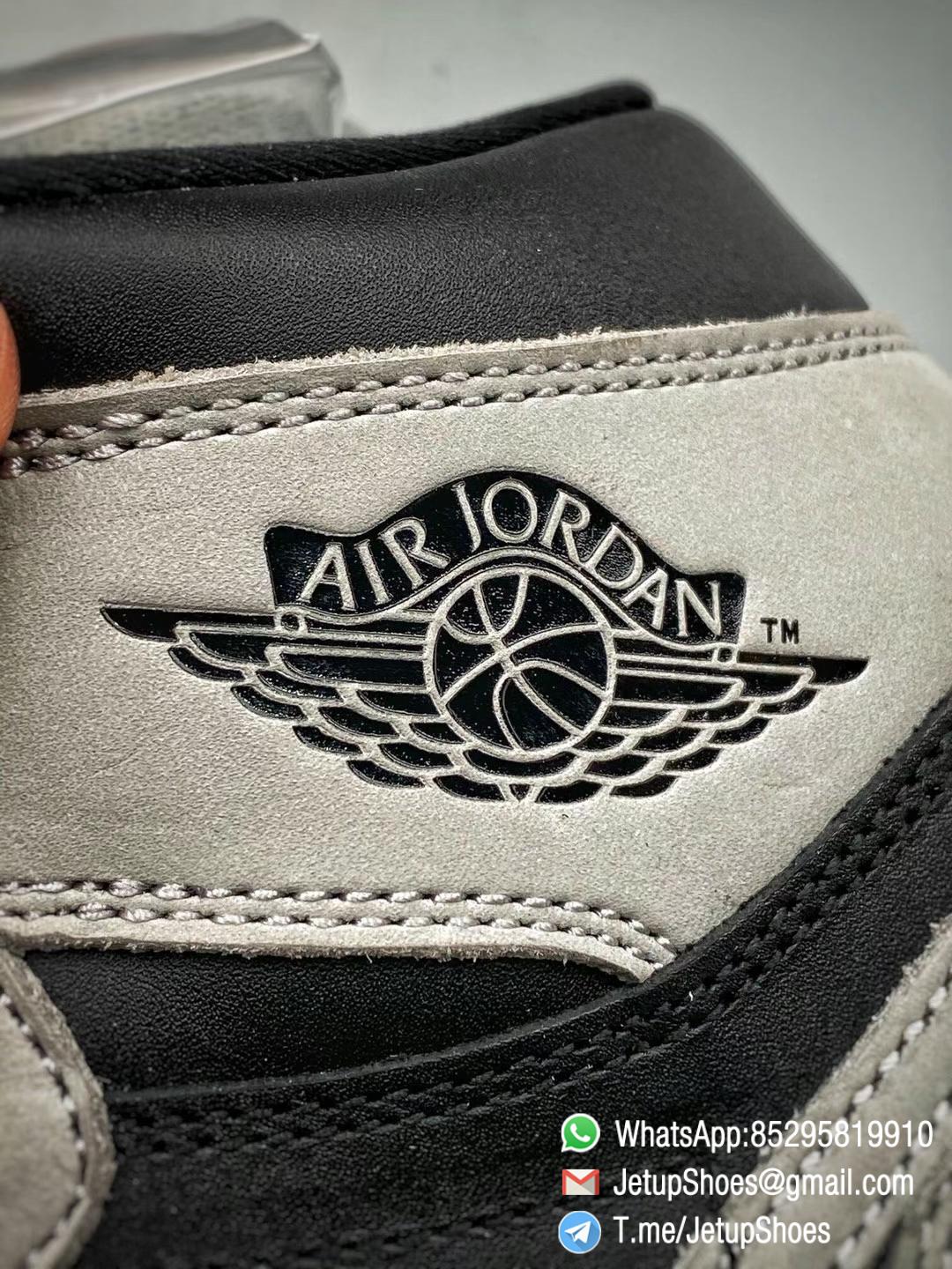 Best Replica Air Jordan 1 Retro High OG Shadow 2.0 Black Leather Upper Grey Suede Overlays RepSnkrs 013 Best Replica Air Jordan 1 Retro High OG Shadow 2.0 Black Leather Upper Grey Suede Overlays RepSnkrs 013