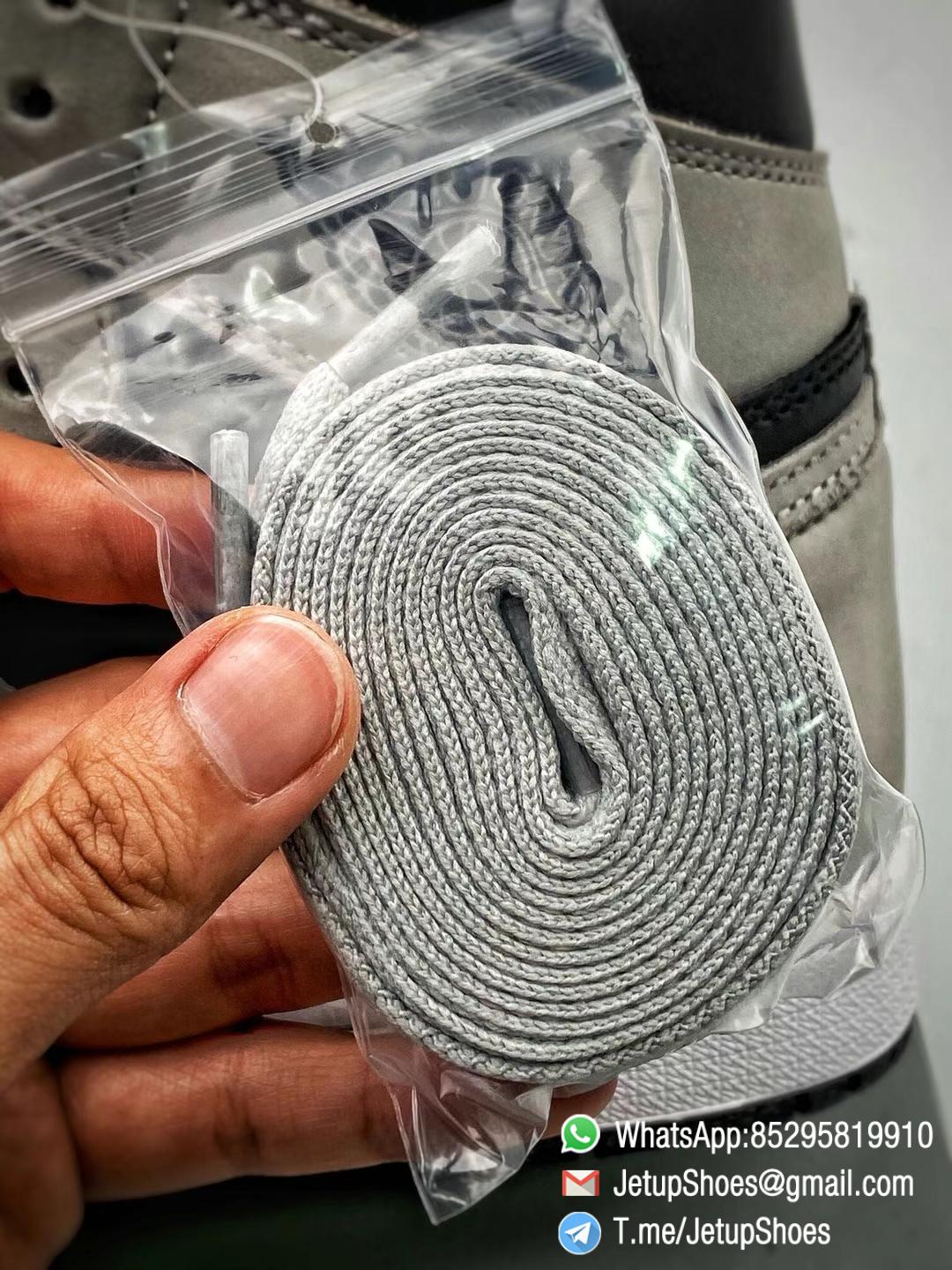 Best Replica Air Jordan 1 Retro High OG Shadow 2.0 Black Leather Upper Grey Suede Overlays RepSnkrs 014 Best Replica Air Jordan 1 Retro High OG Shadow 2.0 Black Leather Upper Grey Suede Overlays RepSnkrs 014