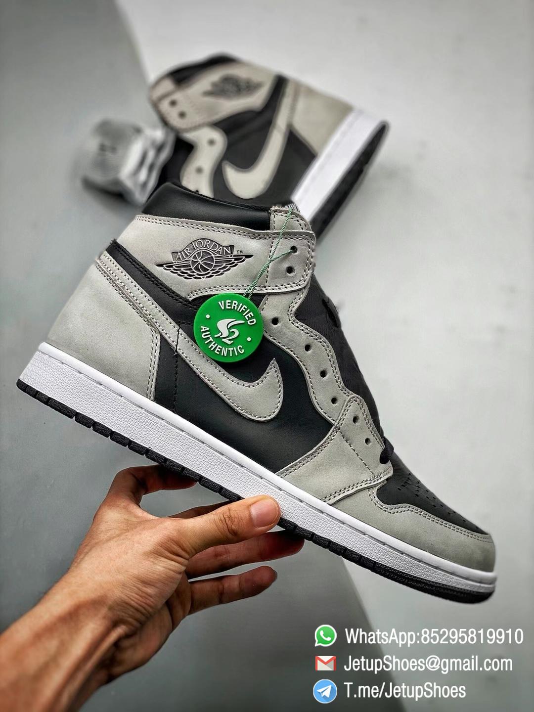 Best Replica Air Jordan 1 Retro High OG Shadow 2.0 Black Leather Upper Grey Suede Overlays RepSnkrs 06 Best Replica Air Jordan 1 Retro High OG Shadow 2.0 Black Leather Upper Grey Suede Overlays RepSnkrs 06