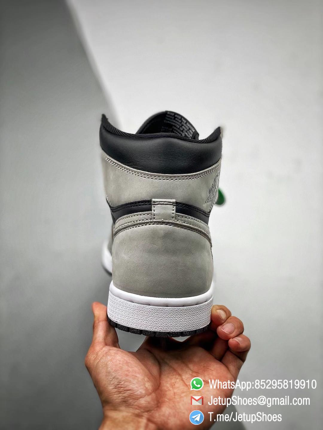 Best Replica Air Jordan 1 Retro High OG Shadow 2.0 Black Leather Upper Grey Suede Overlays RepSnkrs 07 Best Replica Air Jordan 1 Retro High OG Shadow 2.0 Black Leather Upper Grey Suede Overlays RepSnkrs 07