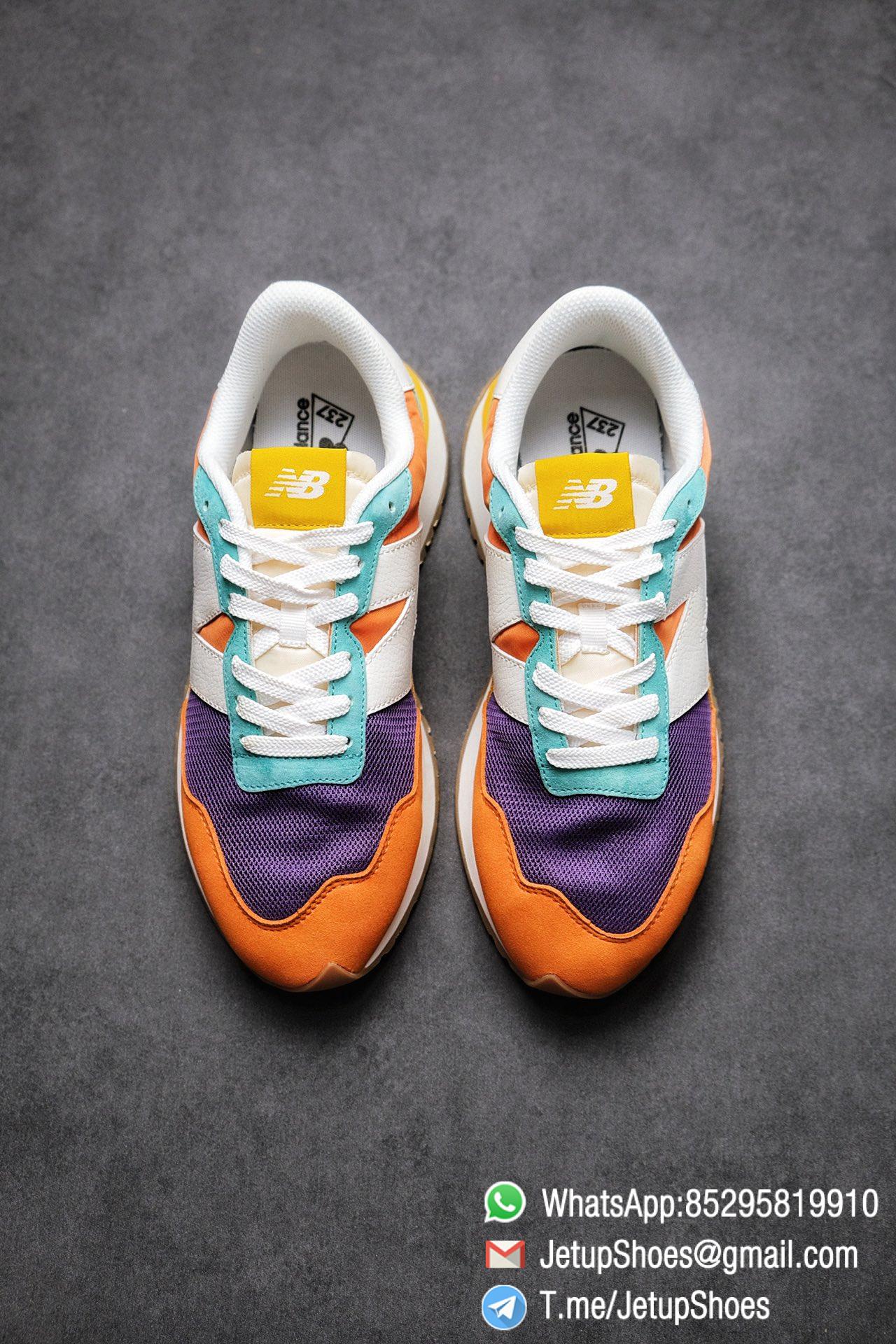 Best Replica New Balance 237 ‘Yellow Blue Orange’ Suede Purple Mesh ...