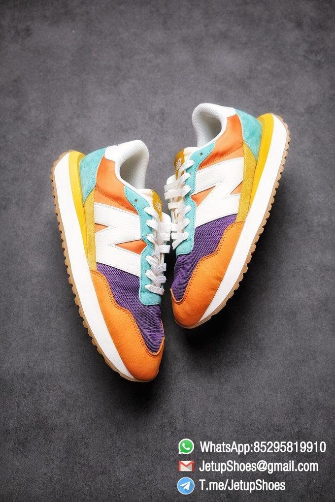 Best Replica New Balance 237 Yellow Blue Orange Suede Purple Mesh Stitching SKU MS237LB2 High Quality Fake Multi Color Running Shoes 03