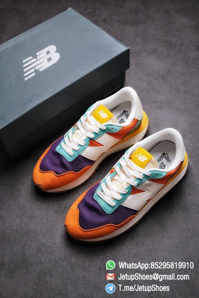 Best Replica New Balance 237 Yellow Blue Orange Suede Purple Mesh Stitching SKU MS237LB2 High Quality Fake Multi Color Running Shoes 04