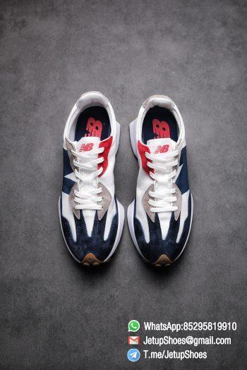 Best Replica New Balance 327 Navy White Gum Running Shoes SKU MS327WR Top Quality Snkrs 02
