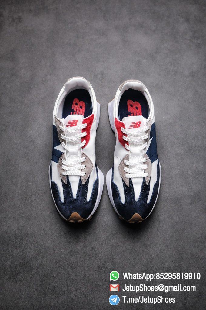 Best Replica New Balance 327 Navy White Gum Running Shoes SKU MS327WR Top Quality Snkrs 02