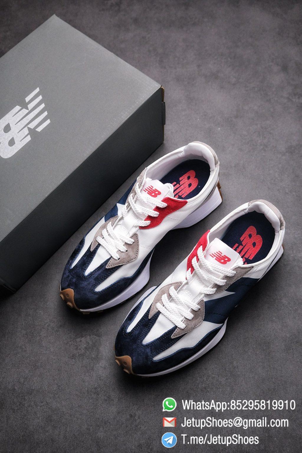 Best Replica New Balance 327 Navy White Gum Running Shoes ...