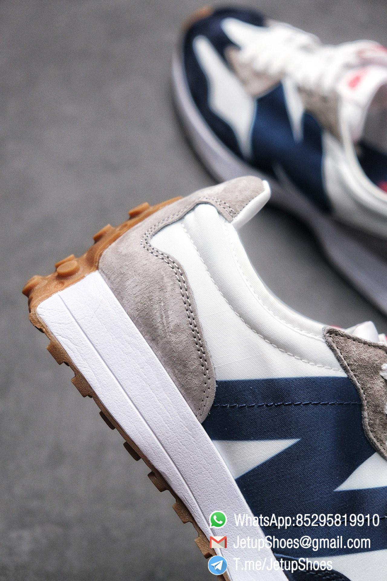 Best Replica New Balance 327 Navy White Gum Running Shoes SKU MS327WR Top Quality Snkrs 06