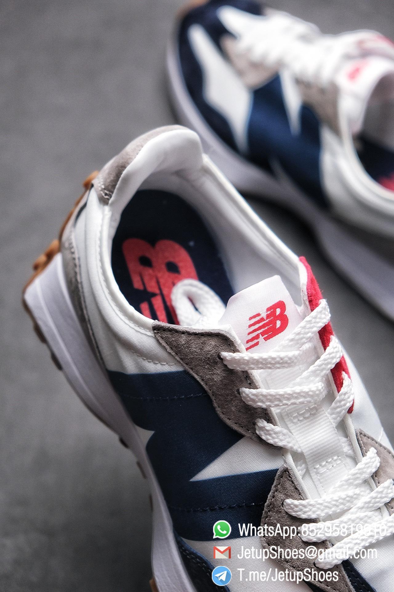 Best Replica New Balance 327 Navy White Gum Running Shoes SKU MS327WR Top Quality Snkrs 07