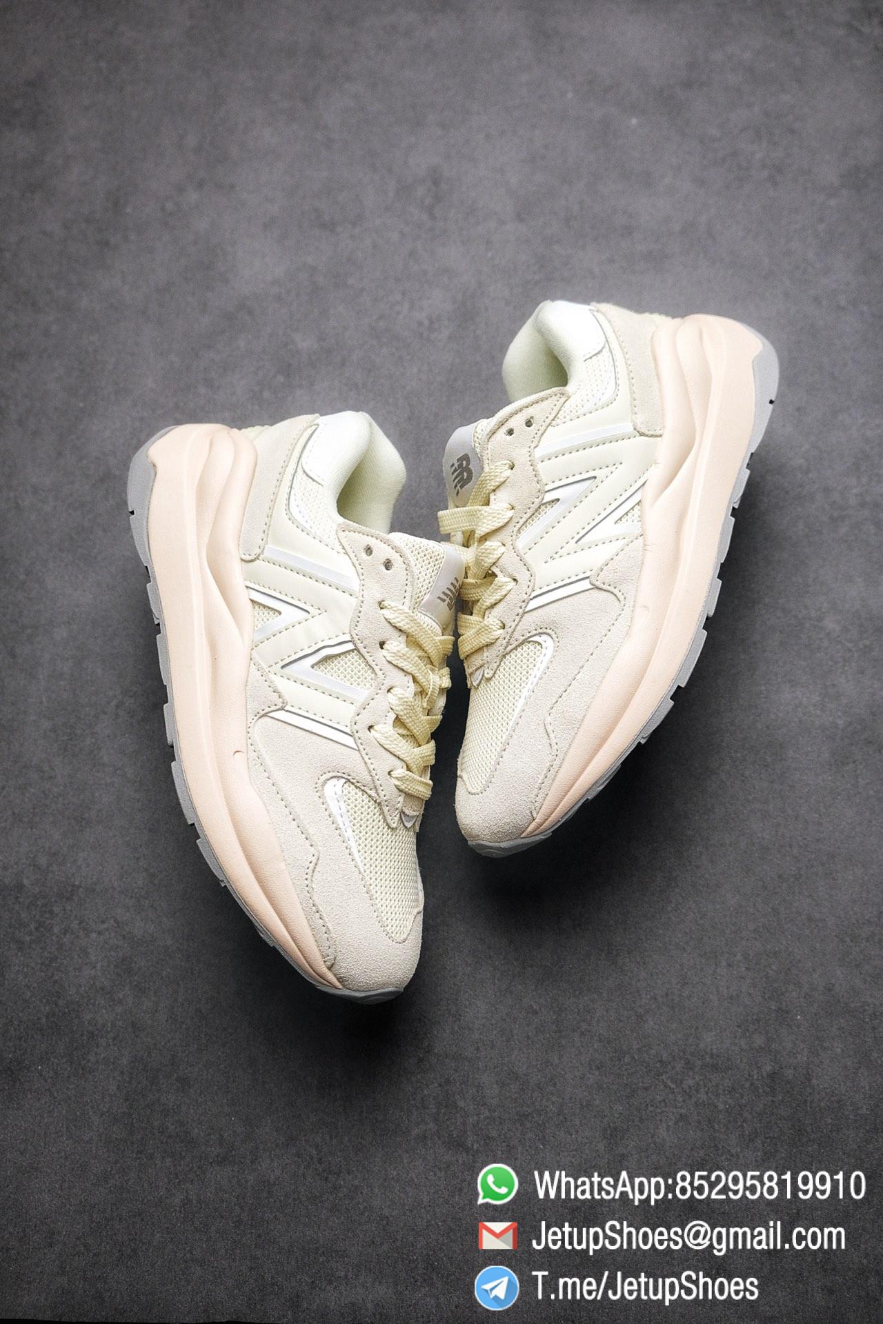 Best Replica New Balance 5740 Beige Cream SKU W5740CE Mesh Shell Suede Upper Big N Logo Pink Boot Top Quality Supplier 03