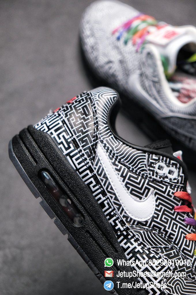 Best Replica Sneakers Nike Air Max 1 On Air Tokyo Maze Monochromatic Labyrinth Leather Upper Rainbow Colored Laces 06