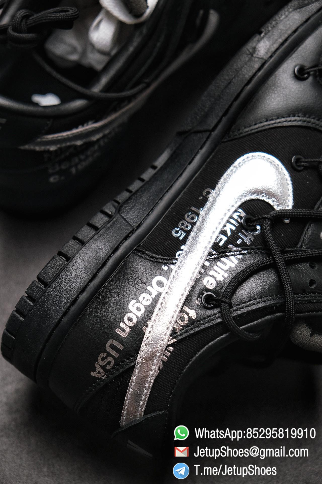 Off White x Nike Dunk Low THE 50 Jet black Leather Construction Metallic Silver Swoosh Relays Best Replica Sneakers 011 Off White x Nike Dunk Low THE 50 Jet black Leather Construction Metallic Silver Swoosh Relays Best Replica Sneakers 011