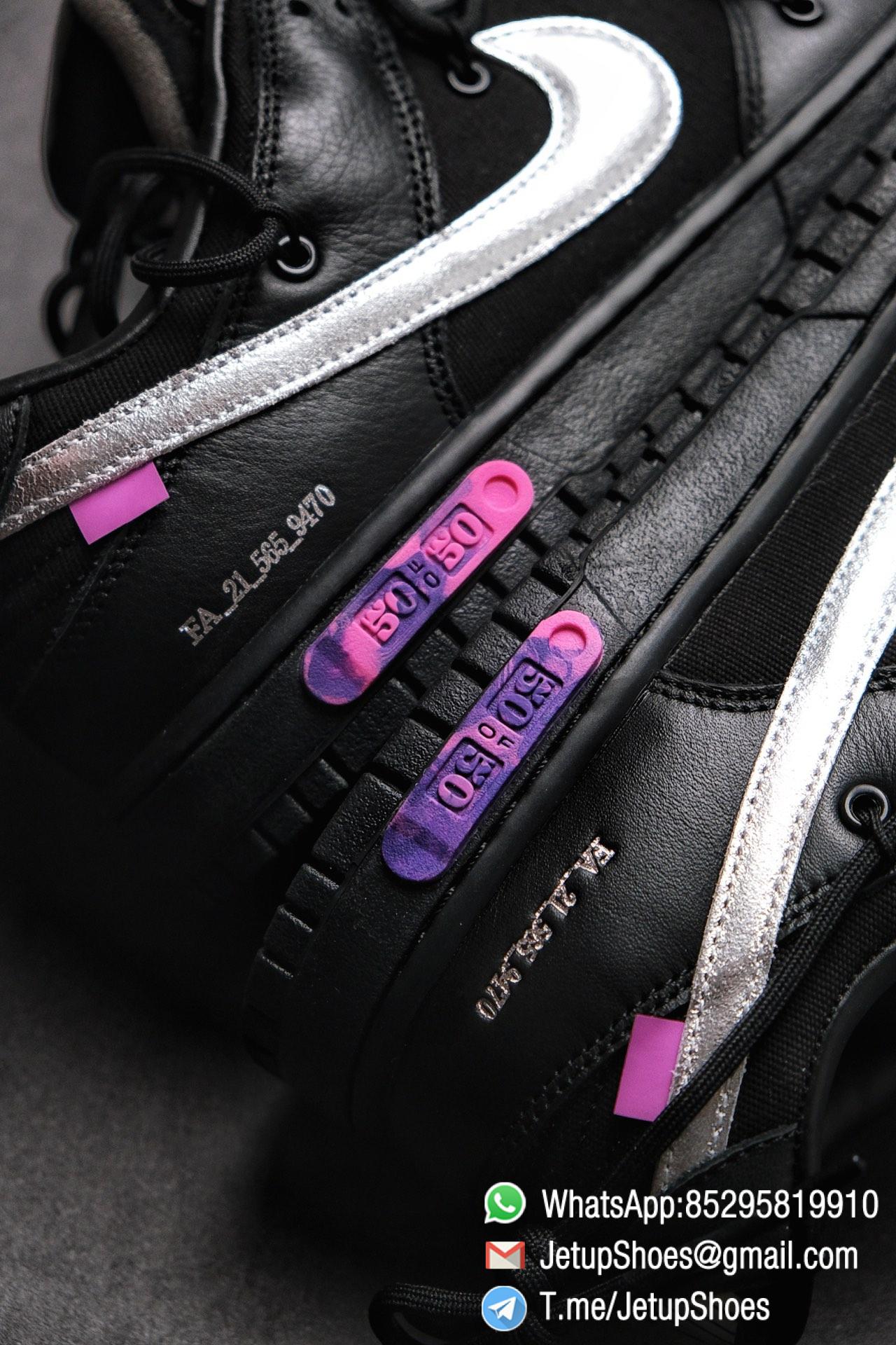 Off White x Nike Dunk Low THE 50 Jet black Leather Construction Metallic Silver Swoosh Relays Best Replica Sneakers 012 Off White x Nike Dunk Low THE 50 Jet black Leather Construction Metallic Silver Swoosh Relays Best Replica Sneakers 012