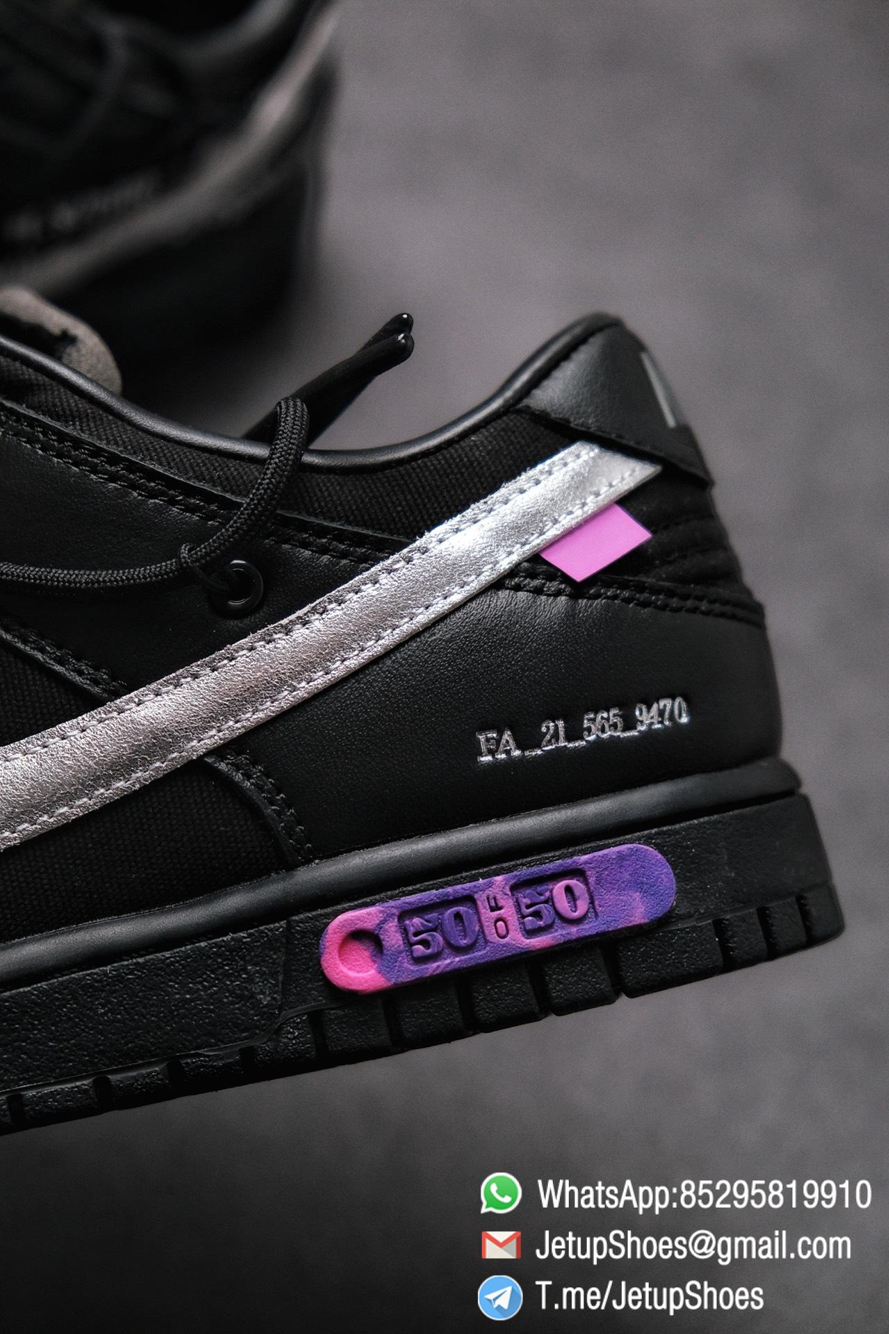 Off White x Nike Dunk Low THE 50 Jet black Leather Construction Metallic Silver Swoosh Relays Best Replica Sneakers 014 Off White x Nike Dunk Low THE 50 Jet black Leather Construction Metallic Silver Swoosh Relays Best Replica Sneakers 014