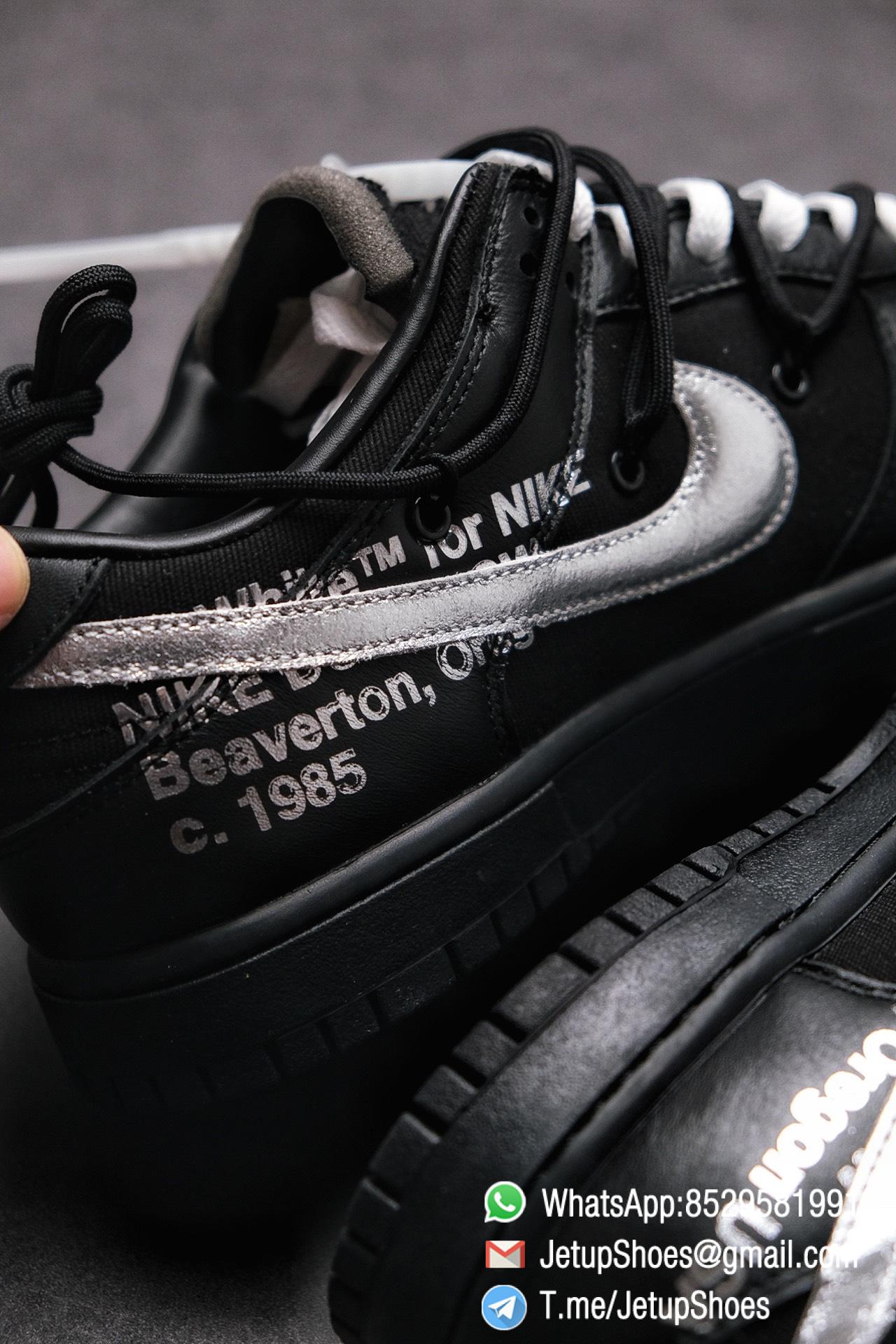 Off White x Nike Dunk Low THE 50 Jet black Leather Construction Metallic Silver Swoosh Relays Best Replica Sneakers 015 Off White x Nike Dunk Low THE 50 Jet black Leather Construction Metallic Silver Swoosh Relays Best Replica Sneakers 015
