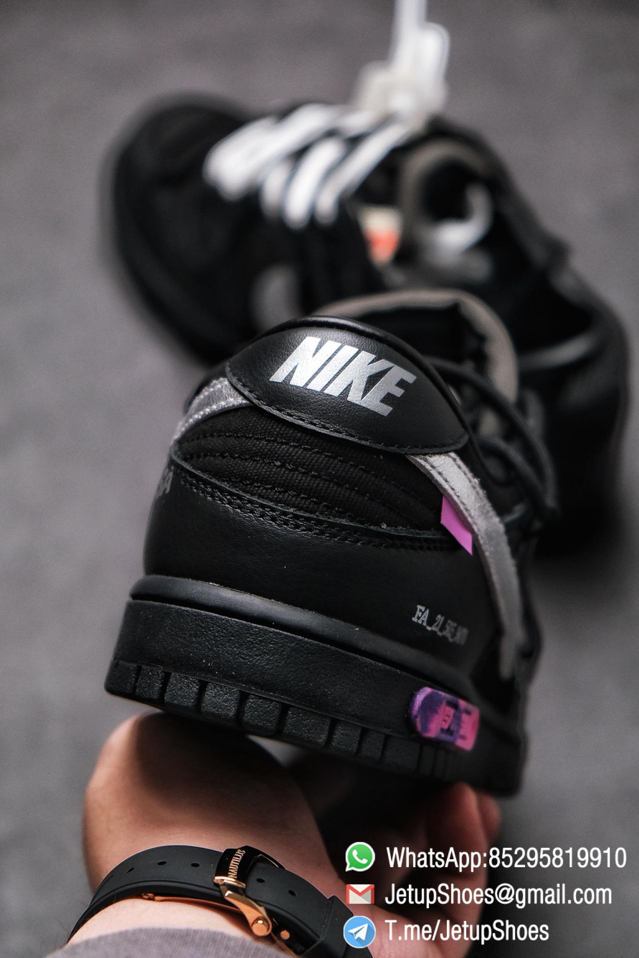 Off White x Nike Dunk Low THE 50 Jet black Leather Construction Metallic Silver Swoosh Relays Best Replica Sneakers 017 Off White x Nike Dunk Low THE 50 Jet black Leather Construction Metallic Silver Swoosh Relays Best Replica Sneakers 017