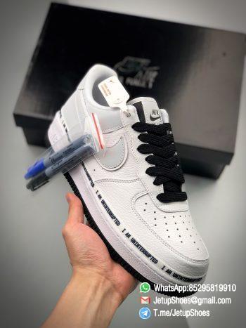 RepSneakers Nike Air Force 1 07 Low x Uniterrupted White Black I am Uninterrupted Scrawl Sneakers 01