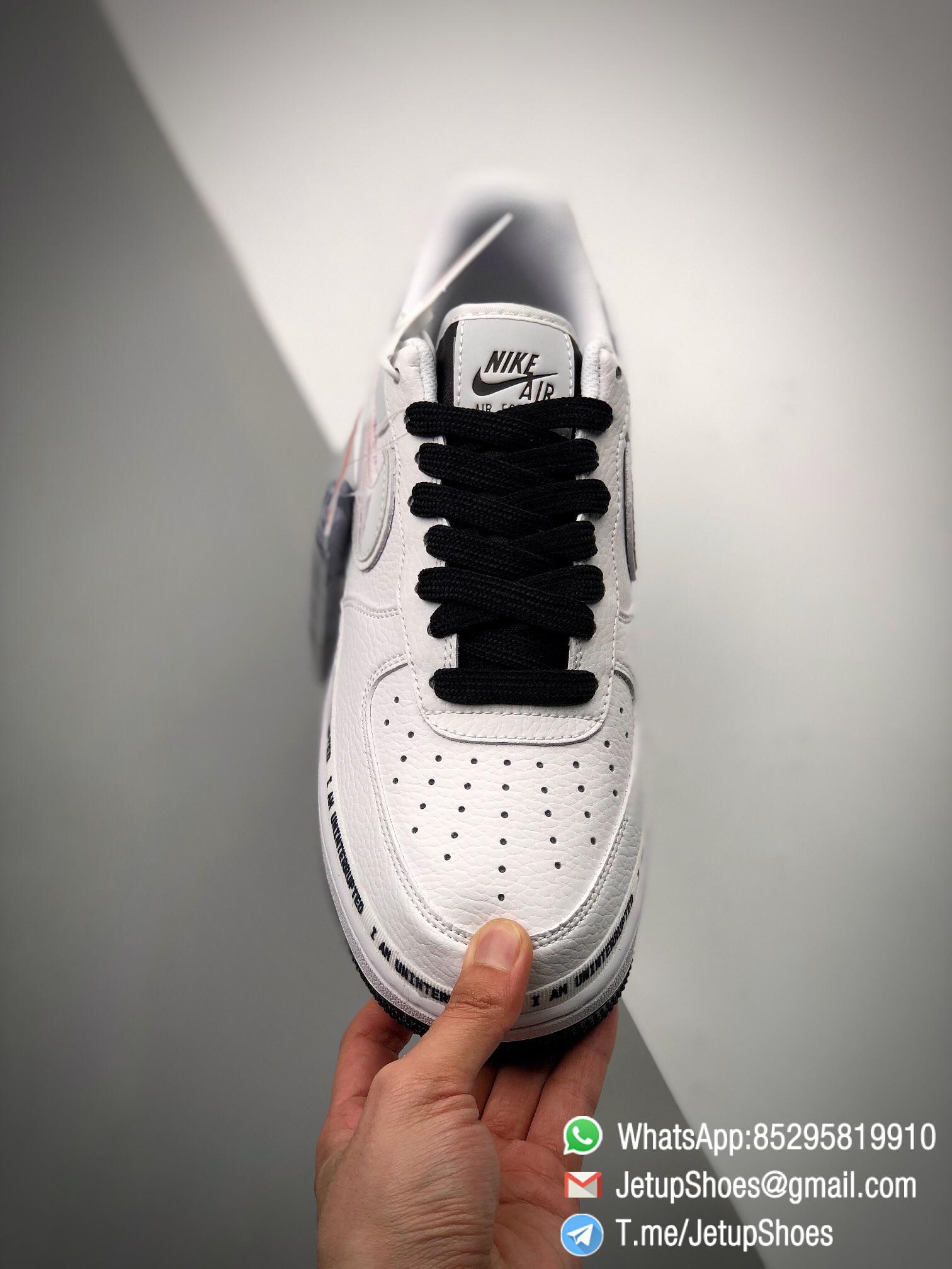 RepSneakers Nike Air Force 1 07 Low x Uniterrupted White Black I am Uninterrupted Scrawl Sneakers 02