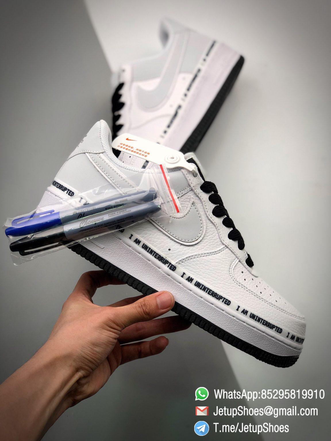 RepSneakers Air Force 1 07 Low x Uniterrupted I Am Uninterrupted White & Black I am